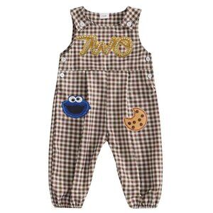 Cookie Monster Romper Second Birthday Clothes Sesame Street Outfit Dress